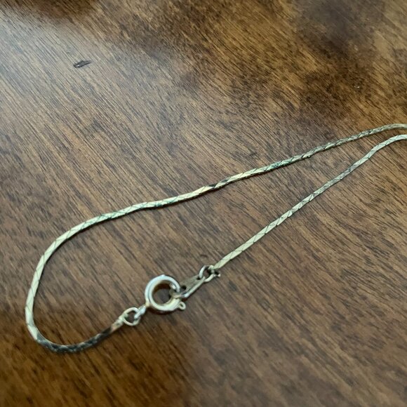 Vintage Gold Necklace and Silver Bracelet - Picture 3 of 3